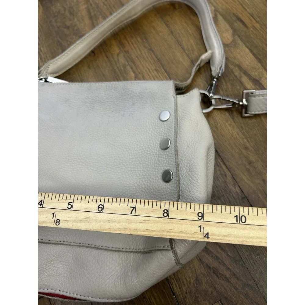 Hammitt Bryant Medium bag is crafted from grey pebbled leather Silver Rivets Med
